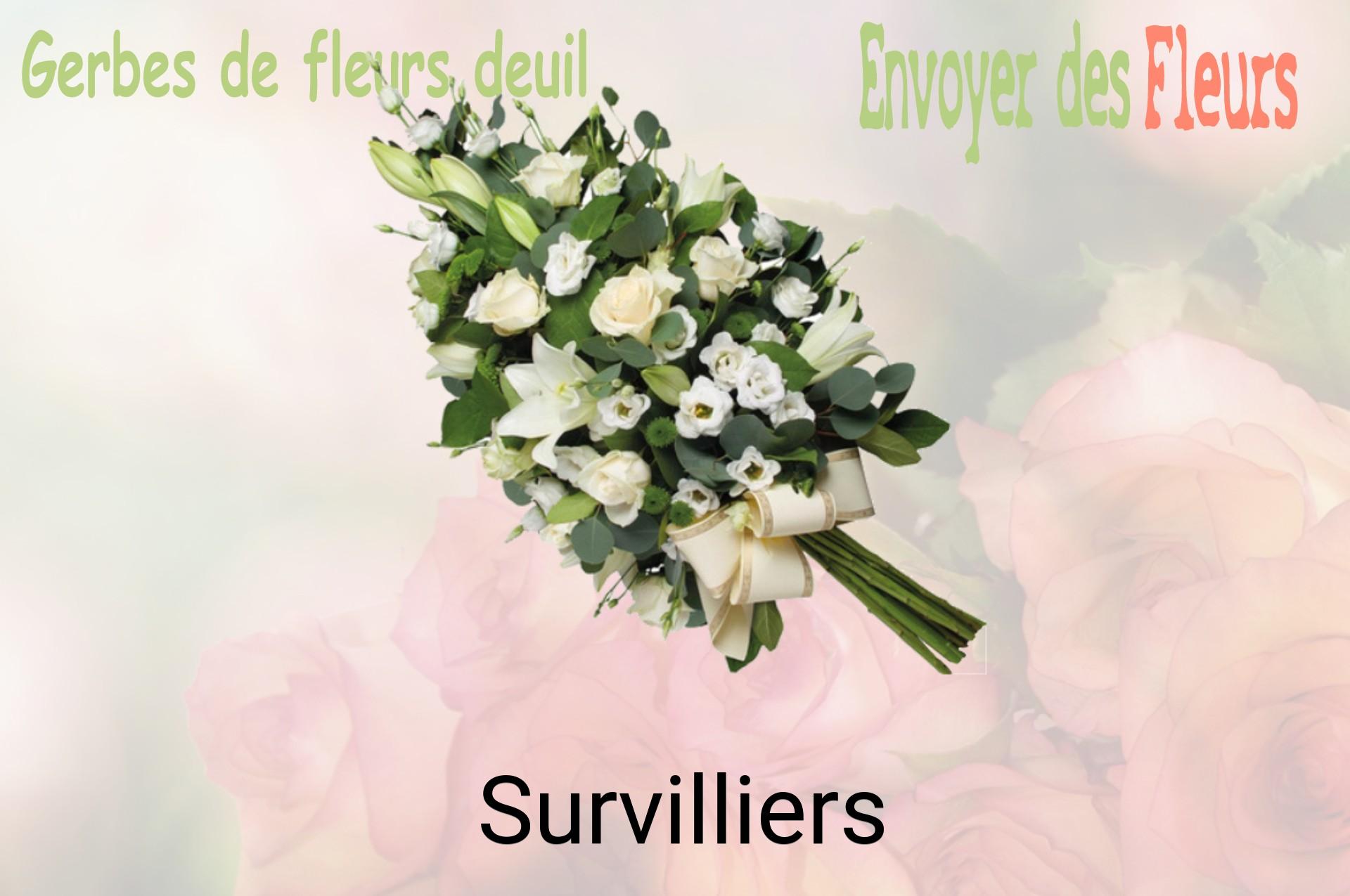 Gerbe de fleurs de deuil livrée à Survilliers